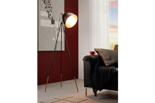 EGLO Stehleuchte CHESTER 49386 schwarz