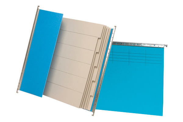 BIELLA Register-Hängemappe A4 27143105U blau 6 Fächer 32x25cm