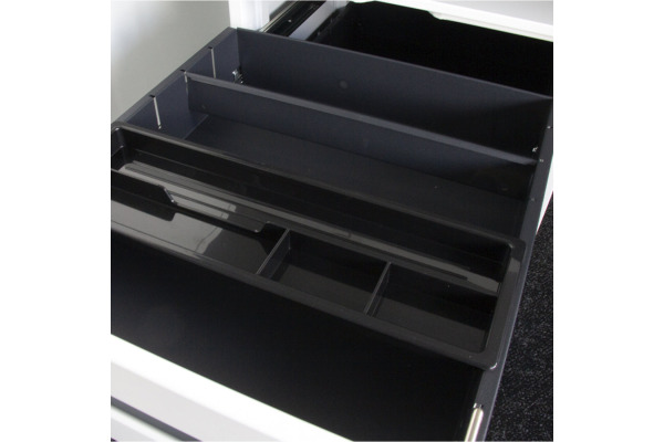 CONTINI Rollcontainer 109383 schwarz, 3 Schubladen
