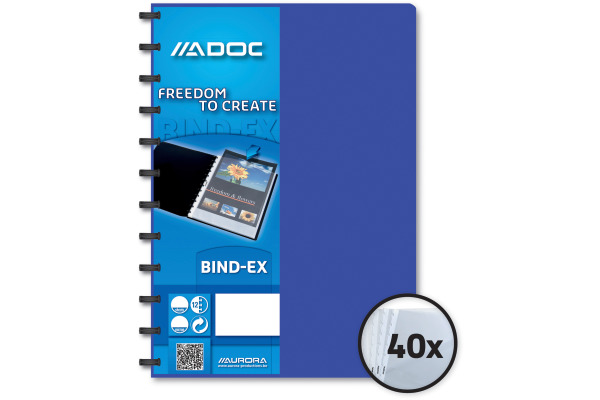 ADOC Sichtbuch Standard A4 5842.400 blau 40 Taschen