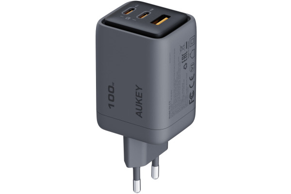 AUKEY Comet Mix 100W GaN 3-Port PD PA-C5 Bu Cable Bundle