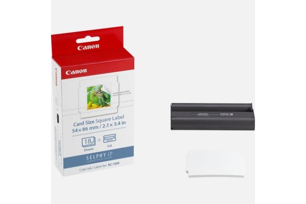 CANON Farbtinte/Kleberset 8,6x5,4cm KC18IS CP 1200 (Square) 18 Blatt