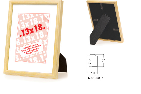 DEBEX Wechselrahmen 18×24cm 600203-18 Holz braun