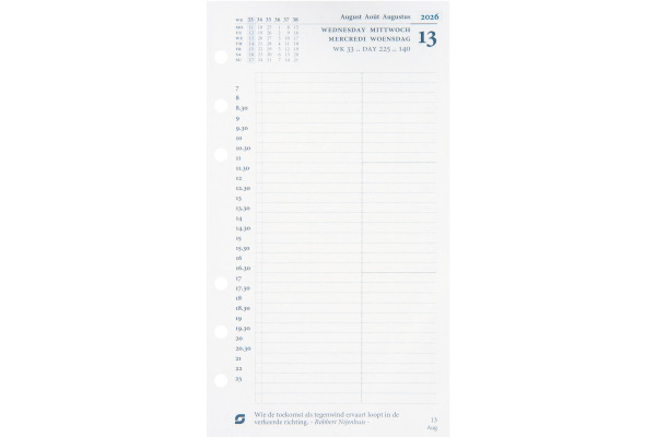 SUCCES Agenda Standard 2026 843209000 1T/1S Ersatzkal. 9.5x17.1cm