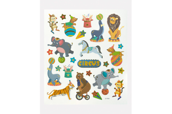 FOLIA Charming-Sticker 18201 Circus 2 Blatt/49 Stück