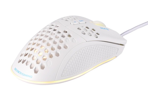 DELTACO Lightweight Gaming Mouse,RGB GAM108W White, WM75