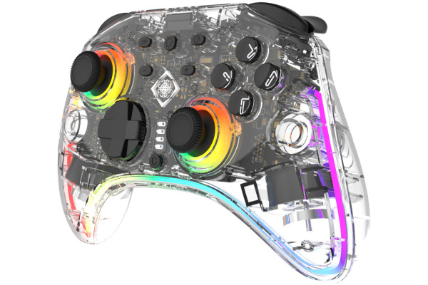 DELTACO Wireless Controller RGB GAM-198-T NSW 2, w.C-button,transp.