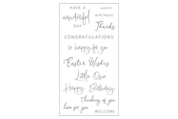 SIZZIX Stempel 666519 Daily Sentiments  13 Stück